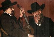 Jozsef Rippl-Ronai My Father and Lajos with Violin
